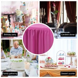 2pcs/set Disposable Paper Tablecloth Skirt Set Rectangular Table Cover And Table Skirt Party Supplies For Events Decoration