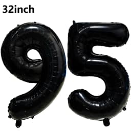 Black Large Numbers Balloon 32 Inch 0 1 2 3 4 5 6 7 8 9 Birthday Digit Bachelorette Balloon Figure Golob Party Ballon Decoration