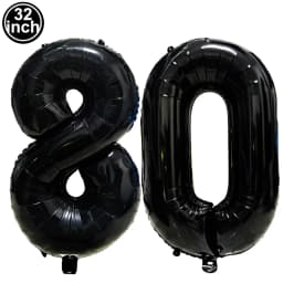 Black Large Numbers Balloon 32 Inch 0 1 2 3 4 5 6 7 8 9 Birthday Digit Bachelorette Balloon Figure Golob Party Ballon Decoration