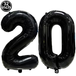 Black Large Numbers Balloon 32 Inch 0 1 2 3 4 5 6 7 8 9 Birthday Digit Bachelorette Balloon Figure Golob Party Ballon Decoration