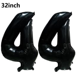Black Large Numbers Balloon 32 Inch 0 1 2 3 4 5 6 7 8 9 Birthday Digit Bachelorette Balloon Figure Golob Party Ballon Decoration