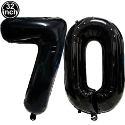 Black Large Numbers Balloon 32 Inch 0 1 2 3 4 5 6 7 8 9 Birthday Digit Bachelorette Balloon Figure Golob Party Ballon Decoration