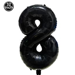 Black Large Numbers Balloon 32 Inch 0 1 2 3 4 5 6 7 8 9 Birthday Digit Bachelorette Balloon Figure Golob Party Ballon Decoration