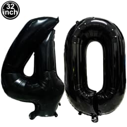 Black Large Numbers Balloon 32 Inch 0 1 2 3 4 5 6 7 8 9 Birthday Digit Bachelorette Balloon Figure Golob Party Ballon Decoration