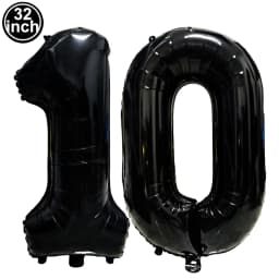 Black Large Numbers Balloon 32 Inch 0 1 2 3 4 5 6 7 8 9 Birthday Digit Bachelorette Balloon Figure Golob Party Ballon Decoration