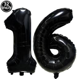 Black Large Numbers Balloon 32 Inch 0 1 2 3 4 5 6 7 8 9 Birthday Digit Bachelorette Balloon Figure Golob Party Ballon Decoration
