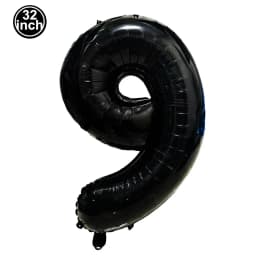 Black Large Numbers Balloon 32 Inch 0 1 2 3 4 5 6 7 8 9 Birthday Digit Bachelorette Balloon Figure Golob Party Ballon Decoration