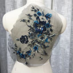 3D Embroidered Sewing On Patches For Clothing Flower Lace Patch Wedding Party Gown Bridal Dress Fabric Appliques DIY Repair