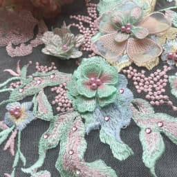 3D Embroidered Sewing On Patches For Clothing Flower Lace Patch Wedding Party Gown Bridal Dress Fabric Appliques DIY Repair