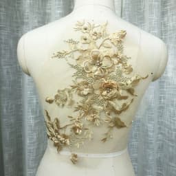 3D Embroidered Sewing On Patches For Clothing Flower Lace Patch Wedding Party Gown Bridal Dress Fabric Appliques DIY Repair