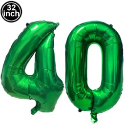 Green Large Numbers Balloon 32 Inch 0 1 2 3 4 5 6 7 8 9 Jungle Birthday Digit Bachelorette Balloons Figure Golob Party Ballon