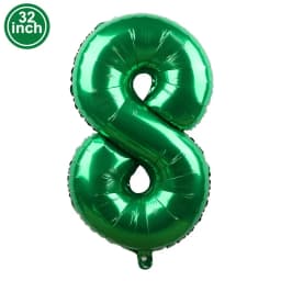 Green Large Numbers Balloon 32 Inch 0 1 2 3 4 5 6 7 8 9 Jungle Birthday Digit Bachelorette Balloons Figure Golob Party Ballon