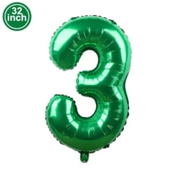 Green Large Numbers Balloon 32 Inch 0 1 2 3 4 5 6 7 8 9 Jungle Birthday Digit Bachelorette Balloons Figure Golob Party Ballon