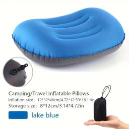 Camping Pillow with Ultralight Inflatable Pillow for Neck Lumbar Support Upgrade Backpacking Pillow