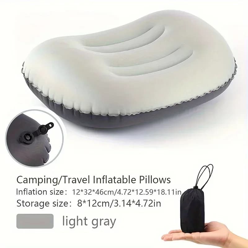 Camping Pillow with Ultralight Inflatable Pillow for Neck Lumbar Support Upgrade Backpacking Pillow