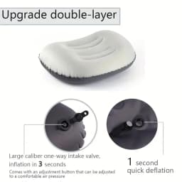 Camping Pillow with Ultralight Inflatable Pillow for Neck Lumbar Support Upgrade Backpacking Pillow