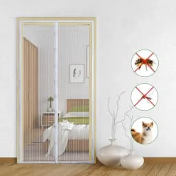 Magnetic Mosquito Net Door Curtain - Auto Closing, Summer Insect Proof for Living Room & Bedroom