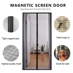 Magnetic Mosquito Net Door Curtain - Auto Closing, Summer Insect Proof for Living Room & Bedroom