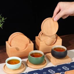Wooden Coasters for Drinks Bottom for Drinking Cup Tea Coasters for Coffee Bottom for Pussy Cup Coaster Wood