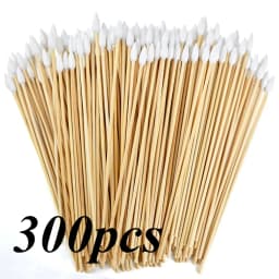100/300Pcs 6 Inch Long Cotton Swabs with Wooden Handles, Cotton Tipped Applicator for Cleaning, Cotton Sticks Oil Makeup