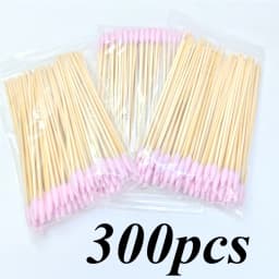 100/300Pcs 6 Inch Long Cotton Swabs with Wooden Handles, Cotton Tipped Applicator for Cleaning, Cotton Sticks Oil Makeup