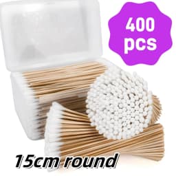 100/300Pcs 6 Inch Long Cotton Swabs with Wooden Handles, Cotton Tipped Applicator for Cleaning, Cotton Sticks Oil Makeup