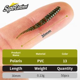 Supercontinent new30mm/50pcs Polaris Fishing Lures soft Artificial Bait Predator Tackle Polaris Sinking Lure Pesca Cheap Fishing