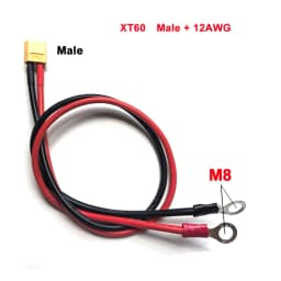 XT60 X90 to M8 O Ring Eyelet Battery Terminals Plug Connector Cable 10/12AWG Charger Side Power for RC Lipo Battery FPV Racing