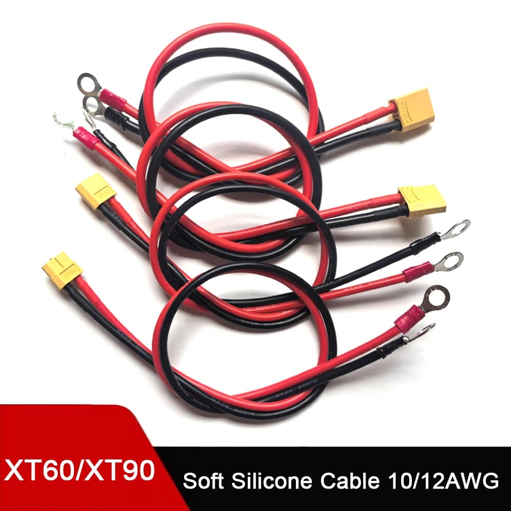 XT60 X90 to M8 O Ring Eyelet Battery Terminals Plug Connector Cable 10/12AWG Charger Side Power for RC Lipo Battery FPV Racing