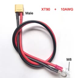 XT60 X90 to M8 O Ring Eyelet Battery Terminals Plug Connector Cable 10/12AWG Charger Side Power for RC Lipo Battery FPV Racing