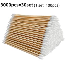 100/300PCS 6 Inch Precision Tips Cotton Swabs - Long Wooden Stick Cotton Buds Pointed Cotton Swabs With Case - Cotton