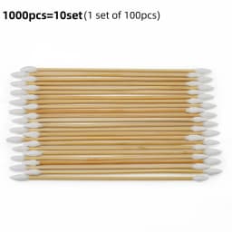 100/300PCS 6 Inch Precision Tips Cotton Swabs - Long Wooden Stick Cotton Buds Pointed Cotton Swabs With Case - Cotton