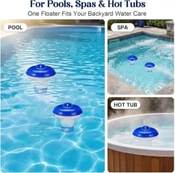 Adjustable Mini Floating Chlorine Dispenser Durable for Indoor Outdoor Swimming Pools Floating Chlorine Dispenser