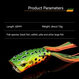 Big Mouth Topwater Frog Lures Durable Lifelike Silicone Bass Bait Floating Realistic for Pike Snakehead Salmon Trout Catfish