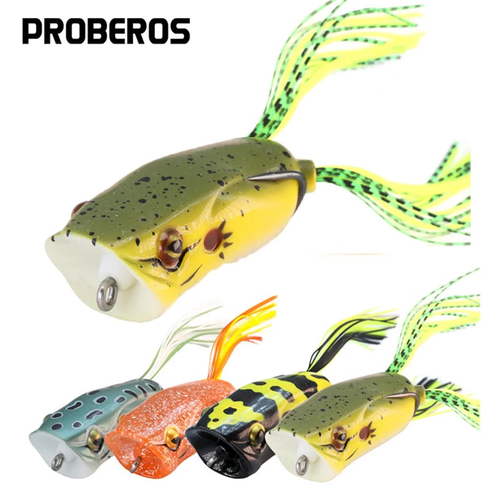 Big Mouth Topwater Frog Lures Durable Lifelike Silicone Bass Bait Floating Realistic for Pike Snakehead Salmon Trout Catfish