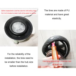 Stroller Wheel Tire Each For Uppababy Cruz V1/V2 Buggy Front Or Rear Tyre Cover PU Tubeless Direct Replacement Baby Accessories