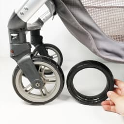 Stroller Wheel Tire Each For Uppababy Cruz V1/V2 Buggy Front Or Rear Tyre Cover PU Tubeless Direct Replacement Baby Accessories