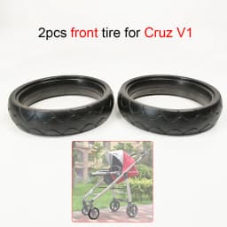 Stroller Wheel Tire Each For Uppababy Cruz V1/V2 Buggy Front Or Rear Tyre Cover PU Tubeless Direct Replacement Baby Accessories