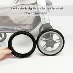 Stroller Wheel Tire Each For Uppababy Cruz V1/V2 Buggy Front Or Rear Tyre Cover PU Tubeless Direct Replacement Baby Accessories