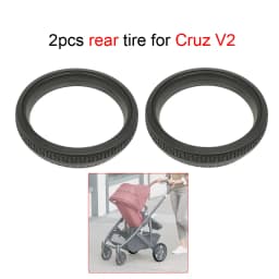 Stroller Wheel Tire Each For Uppababy Cruz V1/V2 Buggy Front Or Rear Tyre Cover PU Tubeless Direct Replacement Baby Accessories