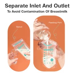 MAMIJOY 100PCS Breast Milk Storage Bag 150ML Disposable Small Capacity Frozen Milk Storage Bag Safe Feeding Bags BPA-FREE MSB05
