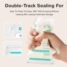 MAMIJOY 100PCS Breast Milk Storage Bag 150ML Disposable Small Capacity Frozen Milk Storage Bag Safe Feeding Bags BPA-FREE MSB05