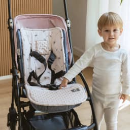 Stroller Cushion & Seat Belt Cover 2Pcs/Set Universal Baby Pram Seat Pad Soft Kids Pushchair Car Mat Stroller Accessories