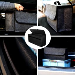 Large Anti Slip Compartment Boot Storage Organizer Tool Car Storage Bag Car Trunk Organizer Soft Felt Storage Box Accessories