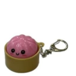 Cute Kawaii Dumpling Fidget Toys Mechanical Switch Clicker Light Up Dim Sum Bao Bun Keychain Stress Relief For Backpack Adults