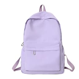 Simple Solid Color Lightweight Backpack Multifunctional Casual Bag for High School Students Perfect for School Travel Daily Use
