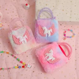 Cute Cartoon Mini Unicorn Handbags For Little Girls Ovely Wing Horse Kids Small Bag Storage Wallet Birthday Party Gifts