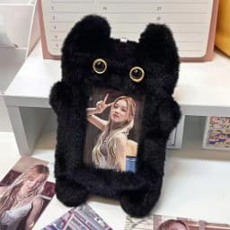 Cute Cartoon Rabbit/Dog/Cat Plush Photocard Case Photo Card Holder Portable INS Card Case Students Idol Photos Protective Cover