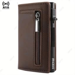 Rfid Credit Card HolderMen Wallets Luxury Money Bag Purse Metal Aluminium Slim Thin Small Smart Minimalistic Wallets for Men