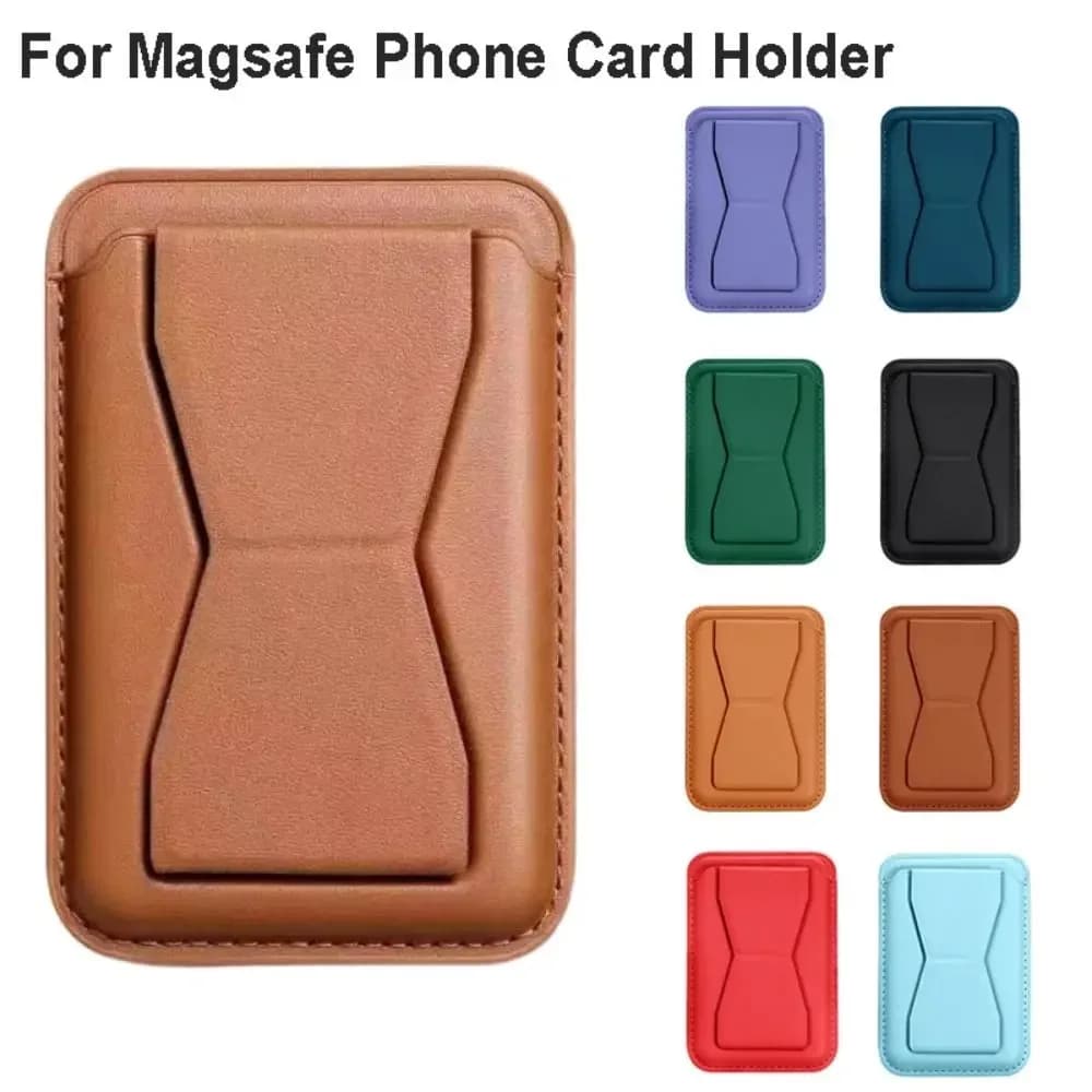 Anti-theft Leather Card Bag for Magsafe Wallet Phone Card Holder Safety Accessories Wallet Case for Apple 16 15 14 13 Pro Max